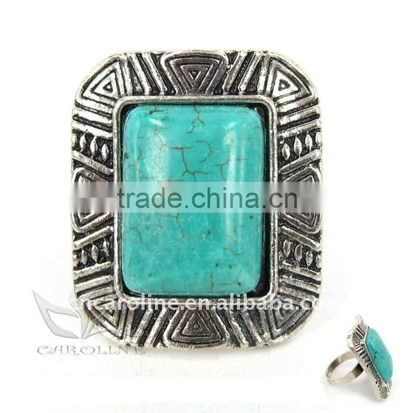 New Design Fashion Turquoise Silver Ring