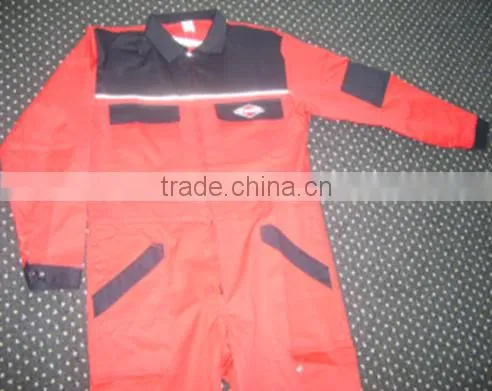 Mens Heavy Weight Poly Cotton Twill Coveralls Workwear Industrial Reflective photo-2