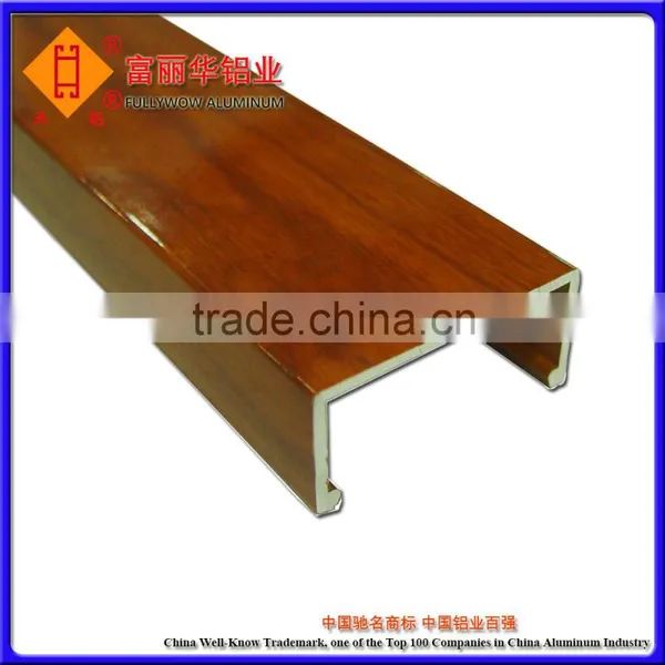 Wood Grain Aluminum Extrusion Profile With Elegant Wooden Color photo-6
