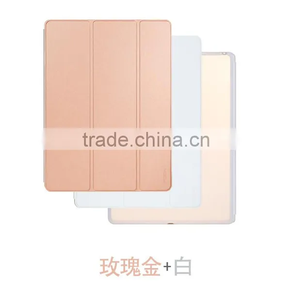 Rock Phantom Series Two-sided Triple Folding Intelligent Flip PU Leather TPU Back Cover Case For IPad Pro 12.9" TB-0070 photo-4