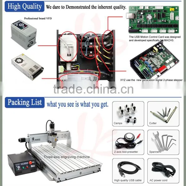 Mini Cnc Router USB Port 8060Z-USB 1500W Mini Cnc Milling Machine for Hard Metal Aluminum Wooden Working Quality Choice photo-4