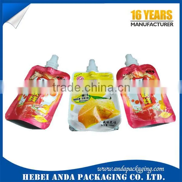 Liquid Stand up Pouch With Spout /plastic Water Bag /fruit Juice Packaging Bag photo-2