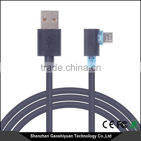 USB 2.0 A Male to Right 90 Degree Angle Micro B USB Cable photo-3
