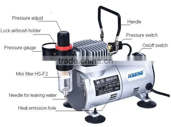 AS18-2 Mini Airbrush Compressor photo-2