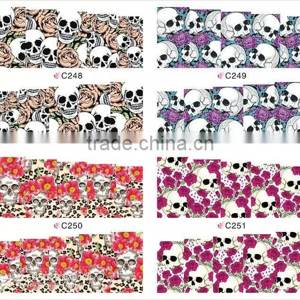 2015 Top Sell Flower Bows Etc Water Transfer Sticker Nail Art Decals Nails Wraps Temporary Tattoos Watermark Nail Tools photo-3