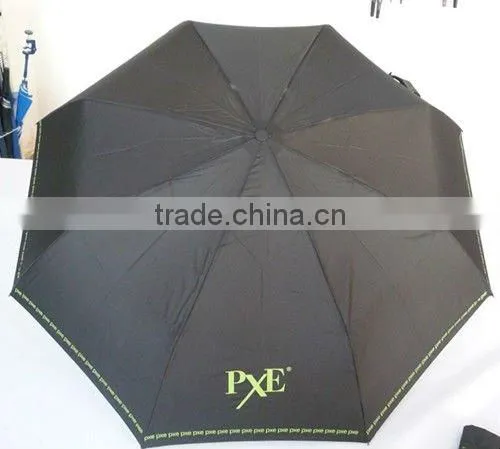 3 Folding Polyester Parasol Umbrella Portable Check Man's Umbrella photo-2