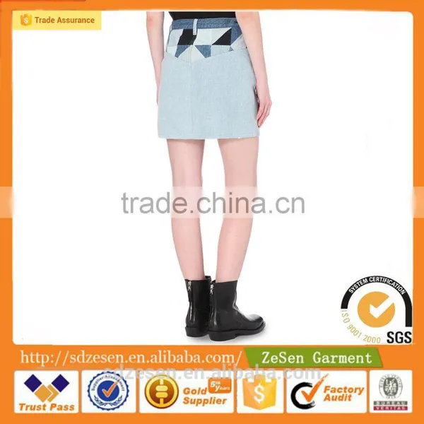 2016 Wholesale Casual Fashion Women Slim Denim Mini Skirts Sexy Skirt For Ladies photo-3