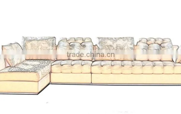 Top Quality Modern Cream Color Leisure Style Sectional Sofa Set for Living Room photo-2