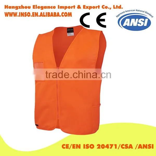 Hi Vis Safety Vest Work Vest With Pocket 100% Polyester photo-2