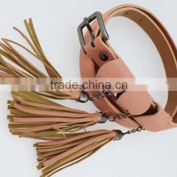 Women's Fashion Tassel Belt With High Quality pu Leather & Folk Tassels photo-5
