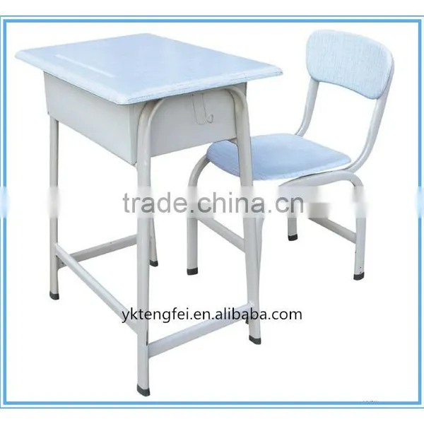 Hot Selling School Desk and Chair, Blue Desk And Chair Set, School Desk Dimension