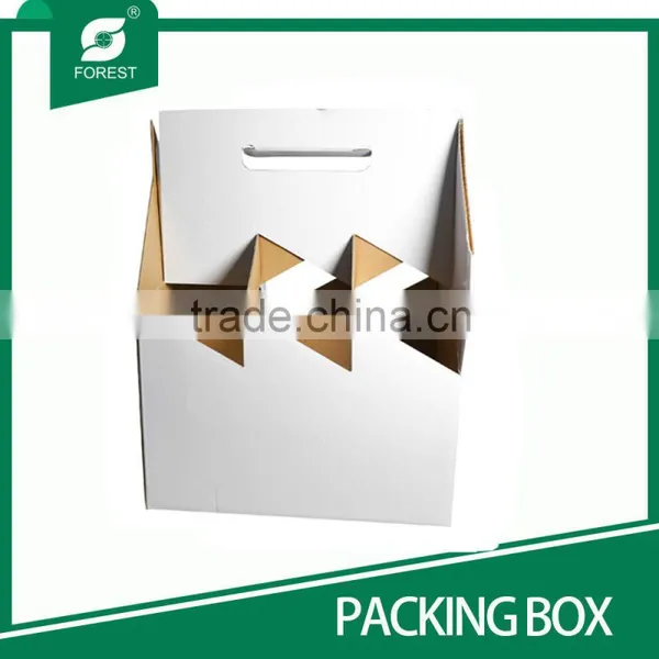 6 PACK WINE OR BEER CARRIER WHITE OR BROWN photo-3