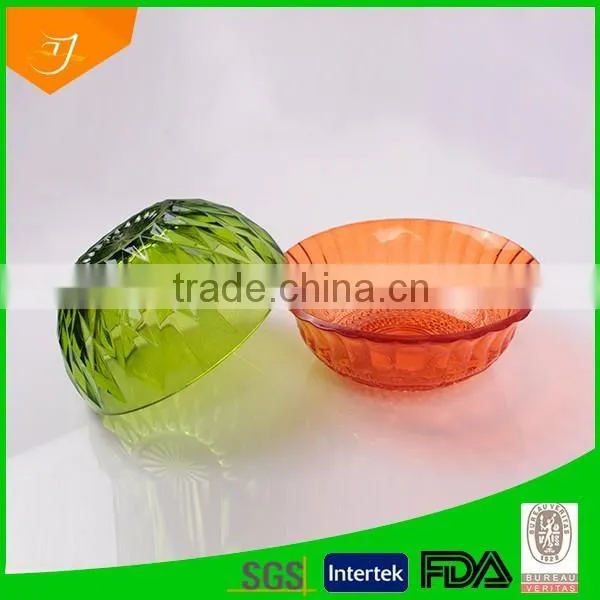 Custom Logo Promotional Giveaway Present Glassware Bowl,Diamond Transparent Round Salad Bowl photo-3