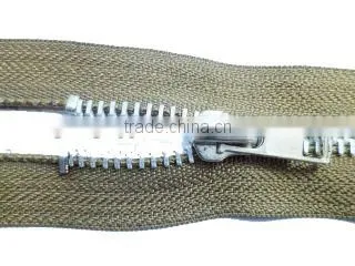5# Metal Aluminum Teeth Zipper Open End Zipper With Auto-lock Zipper Slider Jacket Zipper photo-2