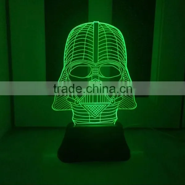 3D Handmade Acrylic Lamp Bulbing Light Skull Color Changing USB Table Lamp for Children photo-5