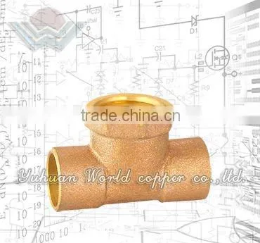 WD-9608 Cast Red Brass Female Pipe Tees