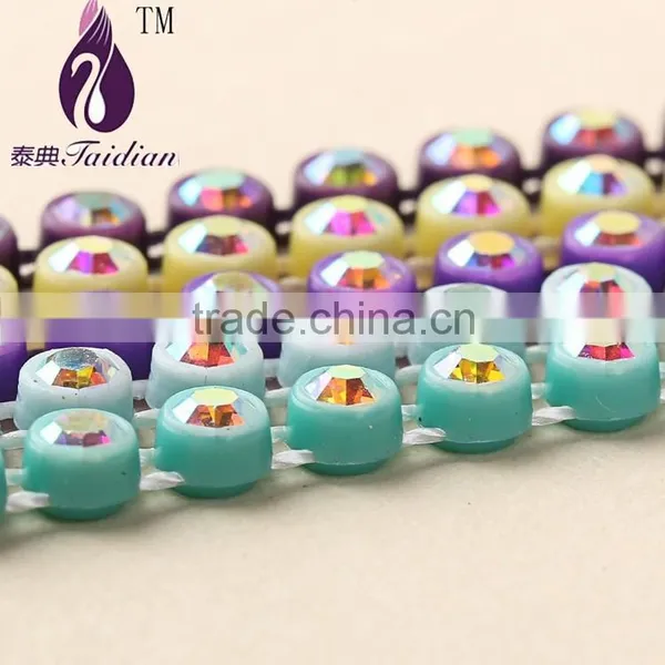 Rhinestone Triming Single Row ab Crystal photo-6