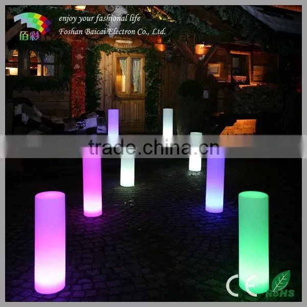 wireless rechargeable li battery operated illuminated led column/pillar/cylider