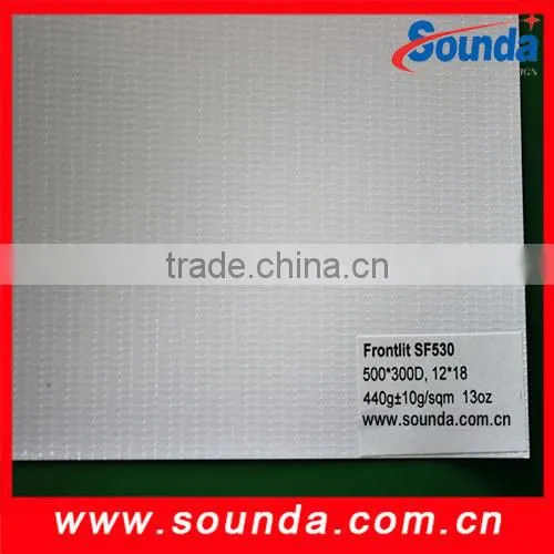 440Gsm 300D*500D 18*12 High Quality Frontlit Flex Film photo-2