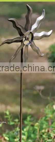 Windmill Stakes Metal Garden Stake Decoration Ornament