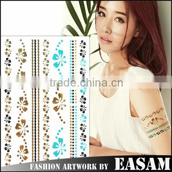 Easam Hot Gold Foil Tattoo,gold Tattoo Sticker