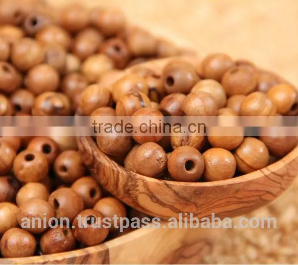 Olive Wood Round Beads 10 mm photo-4