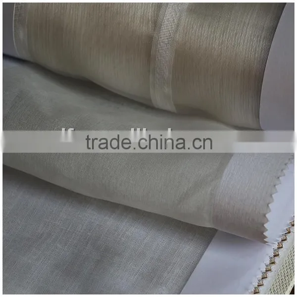 100% Polyester Fire Retardant Euro-classic Decoration Window Screen XJY 0290