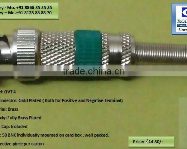 BNC CONNECTOR Gold plated CCTV Camera