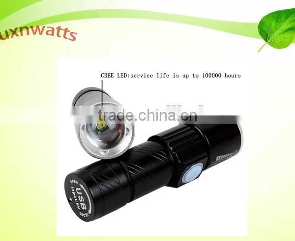 Hot Sales EDC Mini USB Rechargeable LED Flashlight Torch With Built-in Battery photo-5