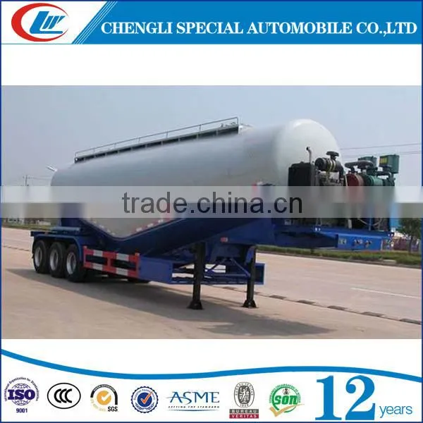 China Manufacturer 45cbm Tri-axle Bulk Cement Tank Trailer 45000 Liters Bulk Tanker Trailer Exporting for Sale