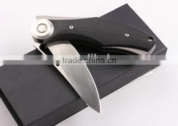 OEM Titanium Alloy and G10 Handle Material Knife With Black Gift Box photo-5