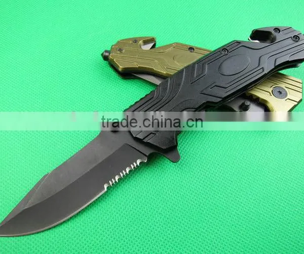 OEM Folding Knife 5Cr13 Hunting Knife Camping Glass Breaker Knife UDTEK01261 photo-3