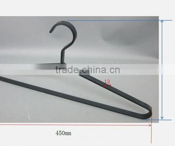 Metal Wide Board Clothes Top Hangers Black Adult Coat Hangers photo-3