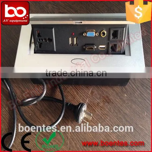 Conference Equipment USB Power Charging Pop Up Power Outlet/Socket Box With RJ45/HDMI/Audio photo-3