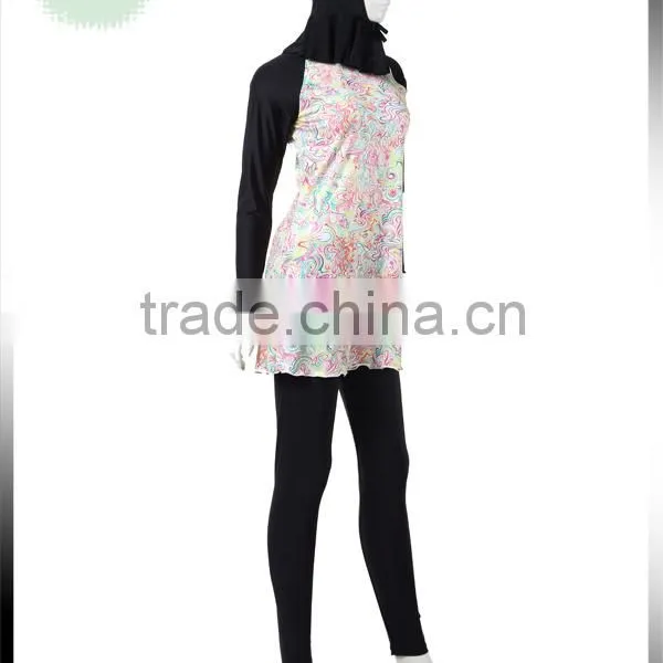 Women Modest Swimwear Ladies Muslim Swimsuit Three Piece Hijab Bathing Suit photo-2