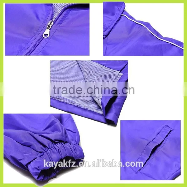 Customized Blue Taslon Men's Windbreaker Jacket photo-2