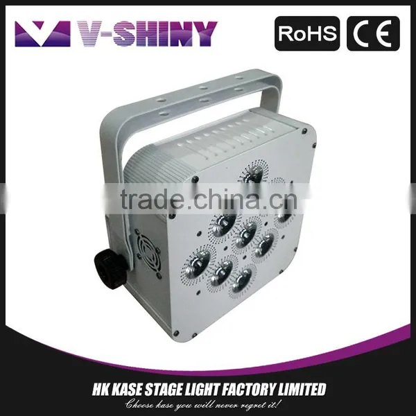 High Power Rgbwa 6IN1 Battery Led Flat Par Stage Light photo-2