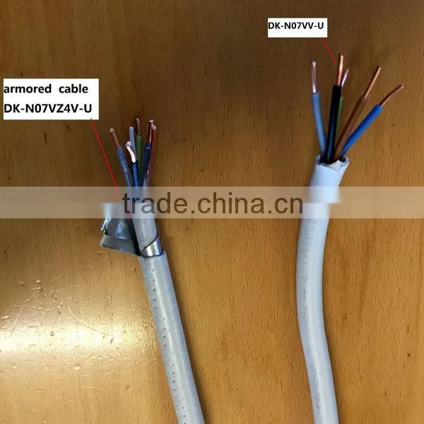 DK-N07VZ4V-U PAPJ Lysegra PVC Armeret 3G1.5mm Installationskabel photo-2