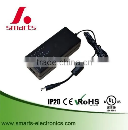 ip20 UL CUL approval 4a 12v dc power adapter with 2 pin 3-pin us plug