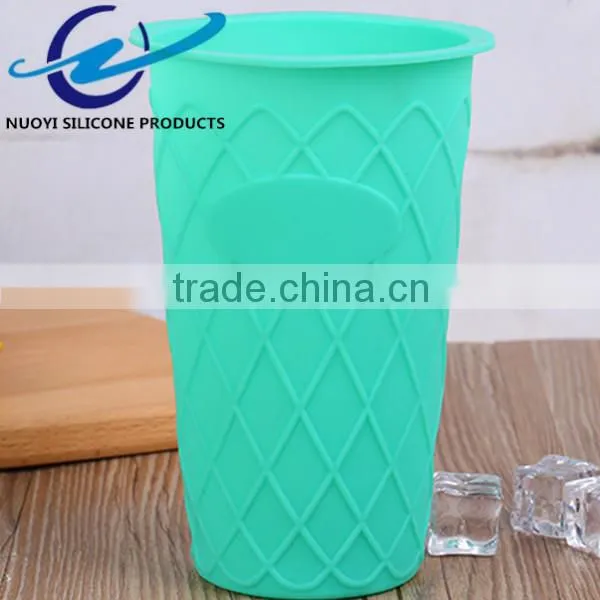 High Quality Gridding Silicone Cup Sleeve of Milk Tea Cup photo-3