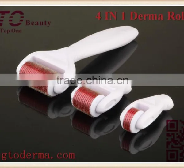 GTO Micro Needle Stainless Steel 300/720/1200 Needles 4 in 1Derma Roller With Desinfection Tank photo-2