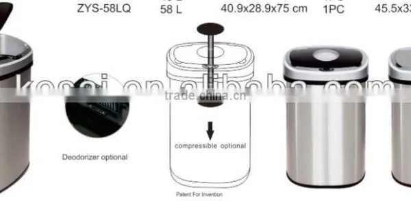 Sensor Automatic Dustbin Plastci Sale