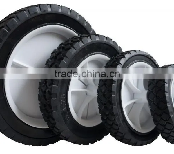 Solid Rubber Wheel/plastic Rubber Wheel/rubber Rubber Wheel/ Ruled Rubber Lawnmower Lawn Push Mower Wheel 5+ Inch Diameter photo-3