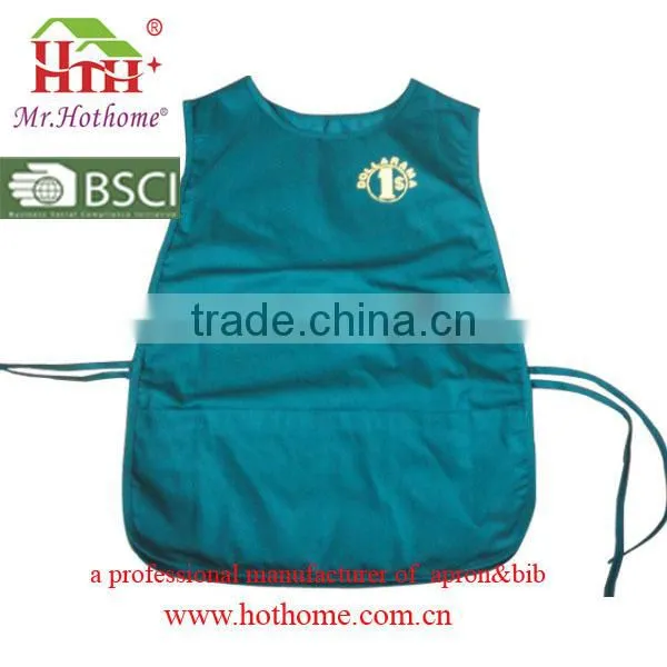 Blue Cobbler Apron With Front Pockets and Adjustable Side Ties photo-5