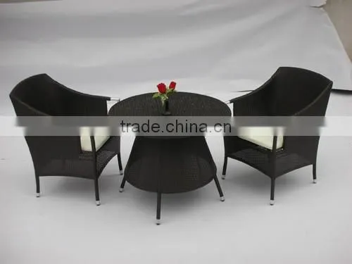 New PE Rattan Outdoor Furniture Garden Cafe Table Set photo-3