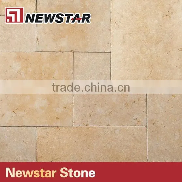French Pattern Marble Bright Golden Jerusalem Limestone Tiles Floor photo-3