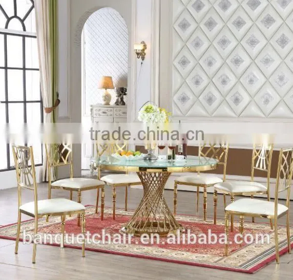 Foshan Furniture Market High-class Brief Stainless Steel Chair for Sale photo-6