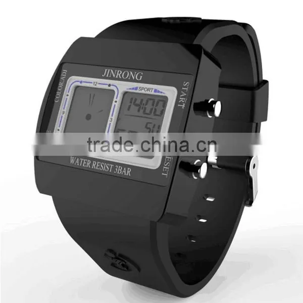 Dual Display Wrist Watch For Men, Fashion High Quality Men's Watch, Men Watch With LED Backlight/ Alarm Clock photo-2