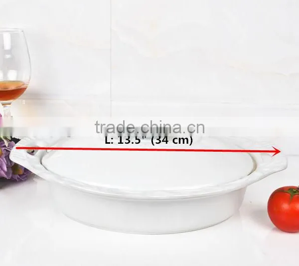 13.5" Oval Microwave Ceramic Comal photo-4