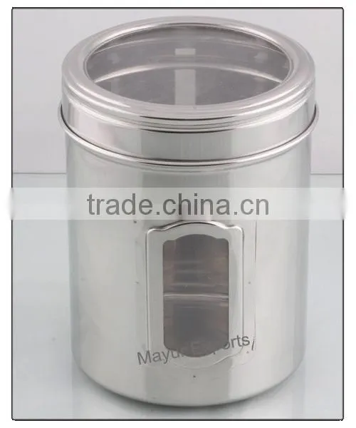 Stainless Steel Canister - Side and Top See photo-2